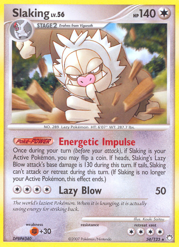 Slaking (34/123) [Diamond & Pearl: Mysterious Treasures]