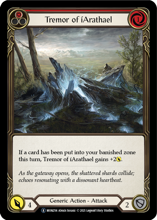 Tremor of iArathael (Red) [U-MON254-RF] (Monarch Unlimited) Unlimited Rainbow Foil