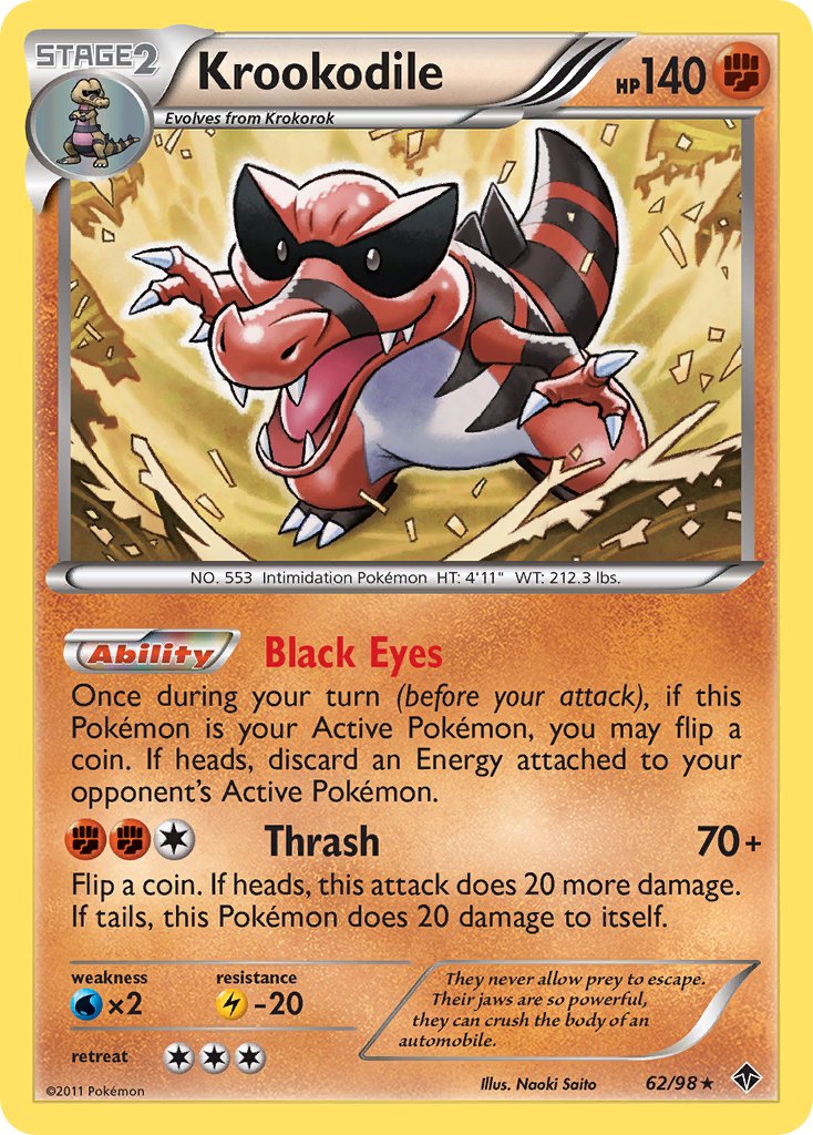 Krookodile (62/98) (Black & White: Emerging Powers) [Theme Deck Exclusive]