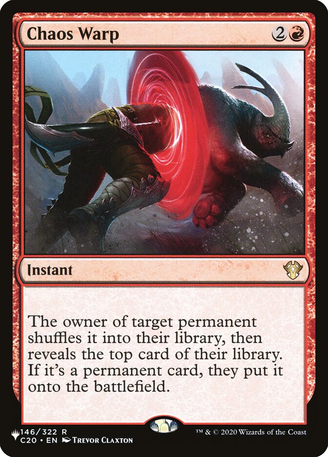 Chaos Warp (C20) [Secret Lair: Heads I Win, Tails You Lose]