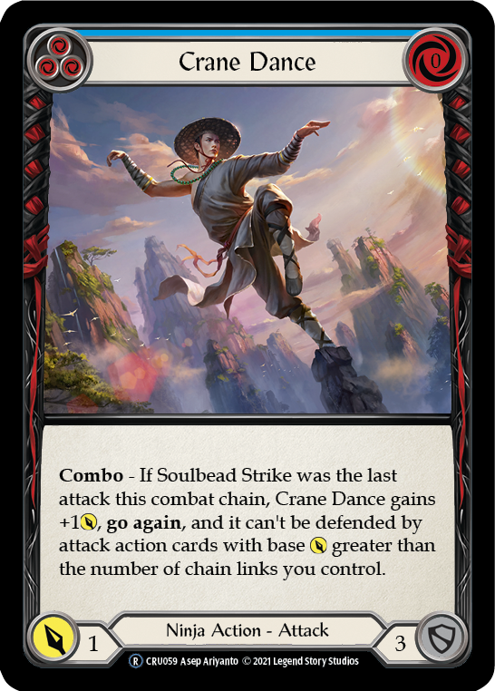 Crane Dance (Blue) [U-CRU059] (Crucible of War Unlimited) Unlimited Rainbow Foil