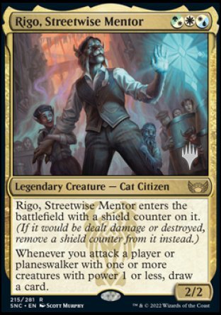 Rigo, Streetwise Mentor (Promo Pack) [Streets of New Capenna Promo Pack]