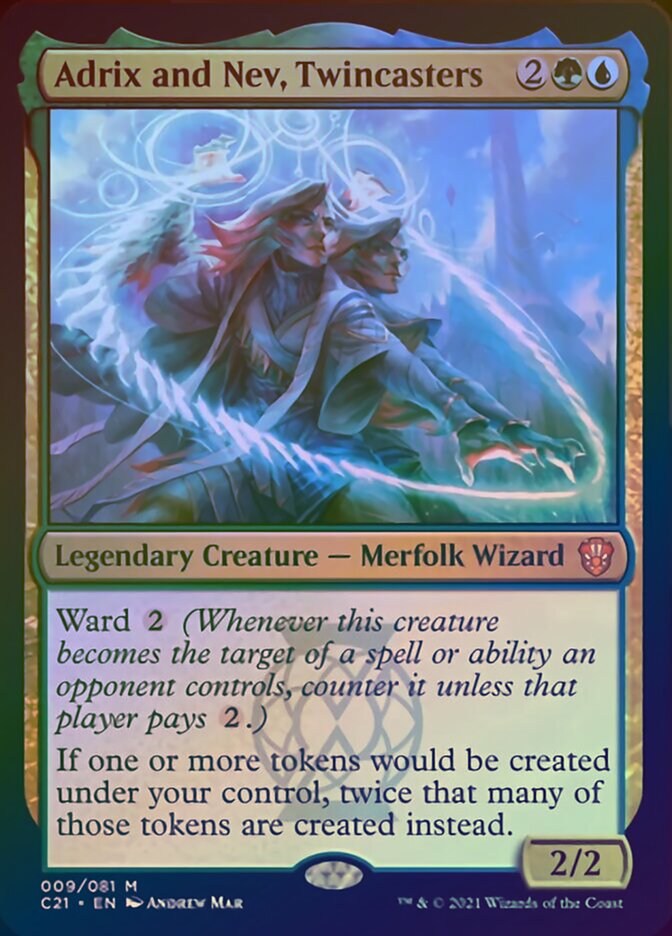 (Thick Stock Display Commander) Adrix and Nev, Twincasters [Commander 2021]