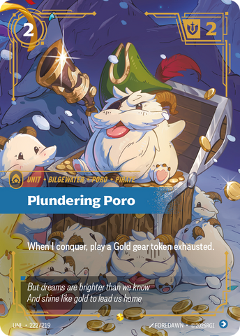 front of card Plundering Poro (Overnumbered) [Unleashed] 222/219