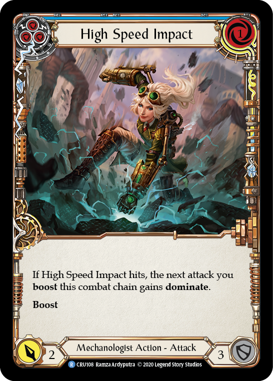 High Speed Impact (Blue) [CRU108] (Crucible of War) 1st Edition Rainbow Foil
