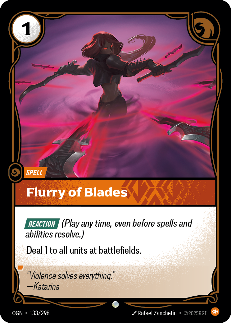 front of card Flurry of Blades [Origins]
