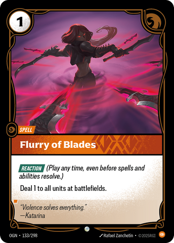 front of card Flurry of Blades [Origins] #133