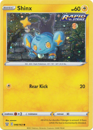 Shinx (046/163) (Cosmos Holo) (Sword & Shield: Battle Styles) [Theme Deck Exclusive]