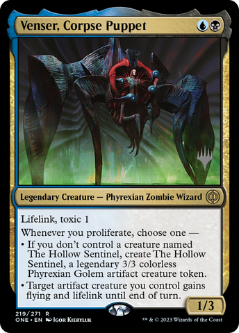 Venser, Corpse Puppet (Promo Pack) [Phyrexia: All Will Be One Promo Pack]