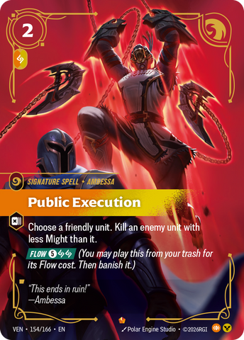 front of card Public Execution [Vendetta] 154/166