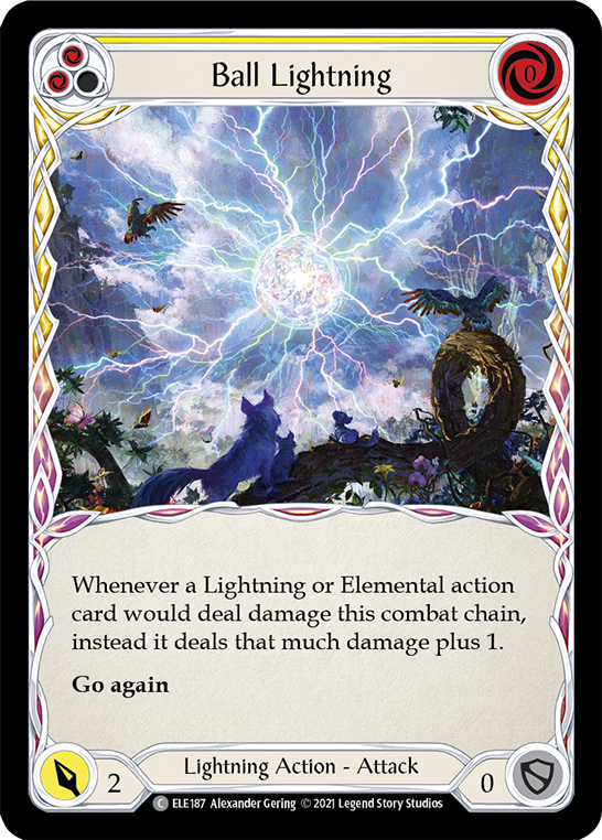 Ball Lightning (Yellow) [ELE187] (Tales of Aria) 1st Edition Normal