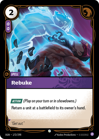 front of card Rebuke [Origins] #172