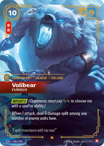 front of card Volibear, Furious [Origins] #041
