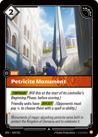 front of card Petricite Monument [Spiritforged] 104/221