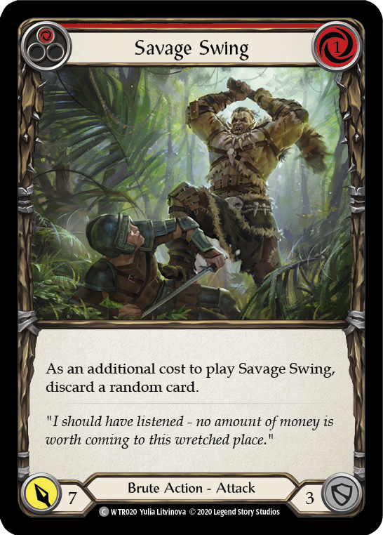 Savage Swing (Red) [U-WTR020] (Welcome to Rathe Unlimited) Unlimited Rainbow Foil