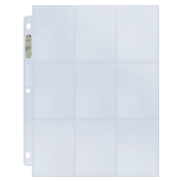 Ultra PRO: 9-Pocket Pages - Silver Series (3-Holes / 100-Pack)