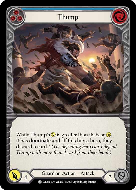 Thump (Blue) [ELE211] (Tales of Aria) 1st Edition Rainbow Foil