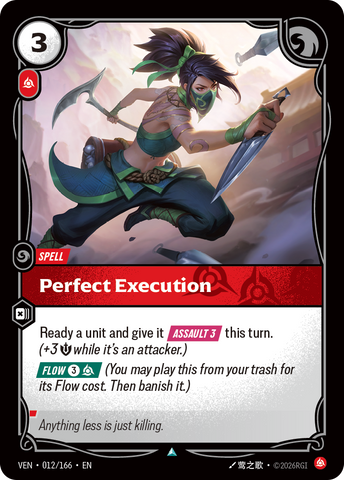 front of card Perfect Execution [Vendetta] 012/166