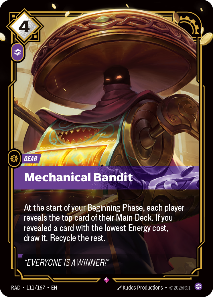 front of card Mechanical Bandit [Radiance] 111/167