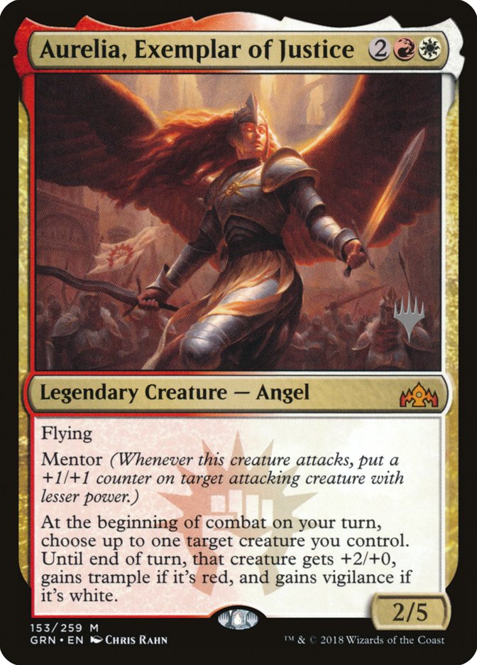 Aurelia, Exemplar of Justice (Promo Pack) [Guilds of Ravnica Promo Pack]