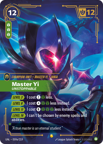 front of card Master Yi, Unstoppable (Alternate Art) [Unleashed] 059a/219