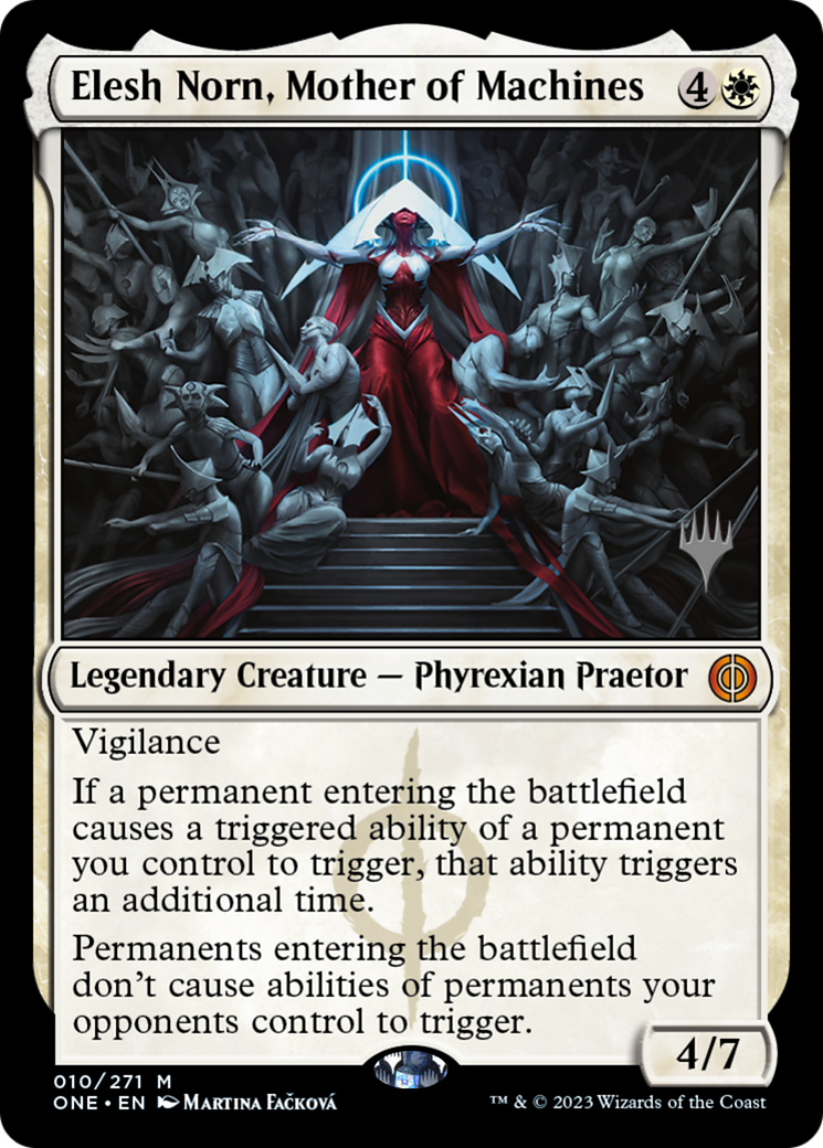 Elesh Norn, Mother of Machines (Promo Pack) [Phyrexia: All Will Be One Promo Pack]