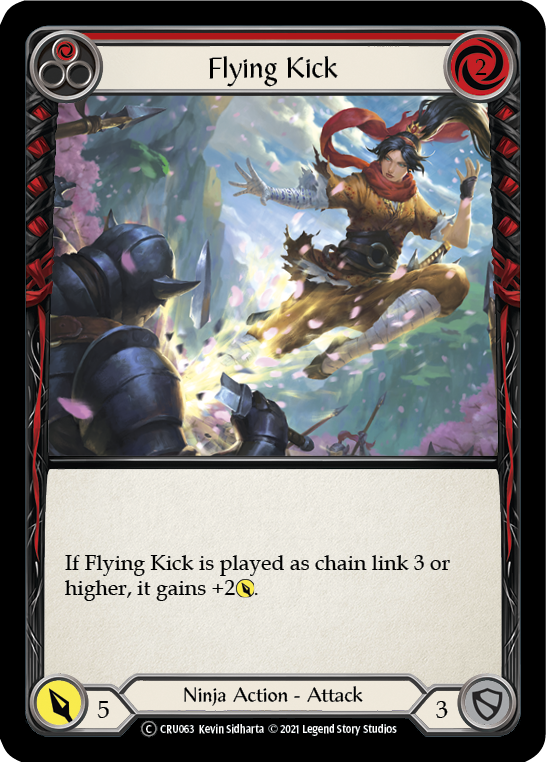 Flying Kick (Red) [U-CRU063] (Crucible of War Unlimited) Unlimited Normal