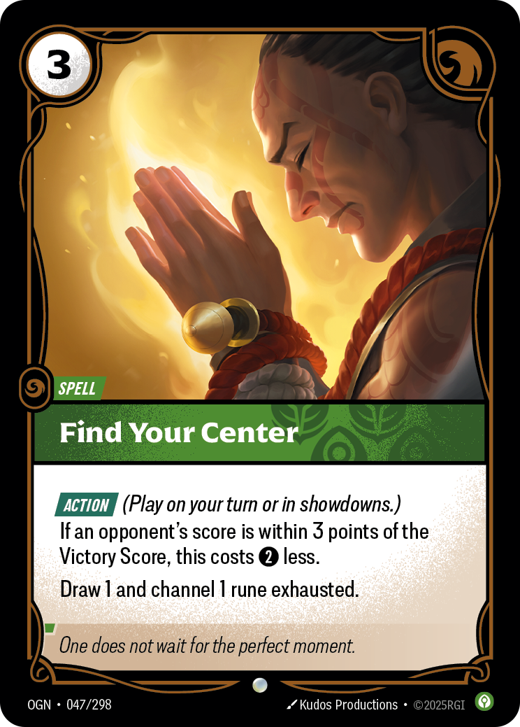 front of card Find Your Center [Origins]