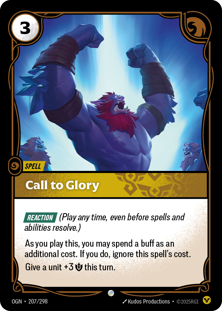 front of card Call to Glory [Origins]
