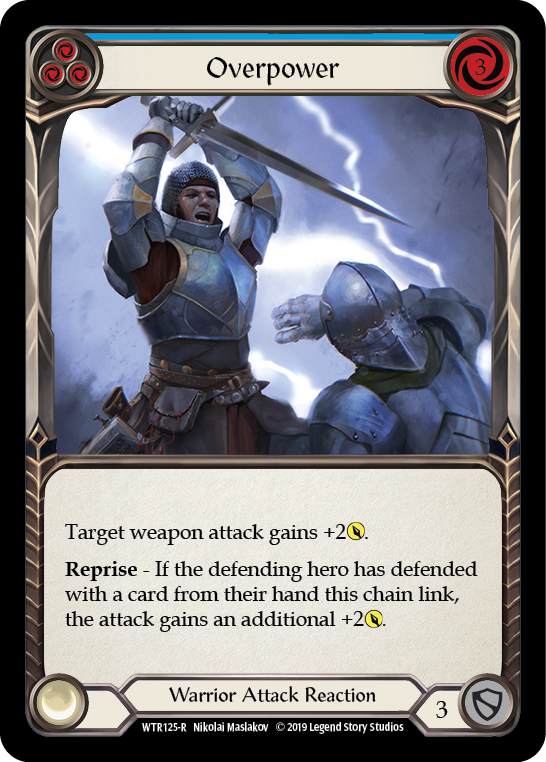 Overpower (Blue) [WTR125-R] (Welcome to Rathe) Alpha Print Rainbow Foil