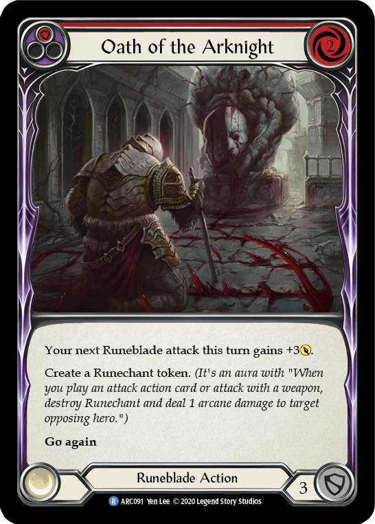 Oath of the Arknight (Red) [U-ARC091] (Arcane Rising Unlimited) Unlimited Rainbow Foil