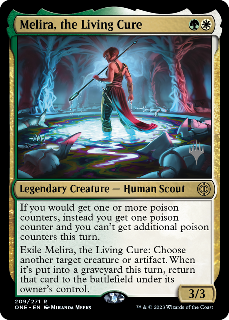 Melira, the Living Cure (Promo Pack) [Phyrexia: All Will Be One Promo Pack]