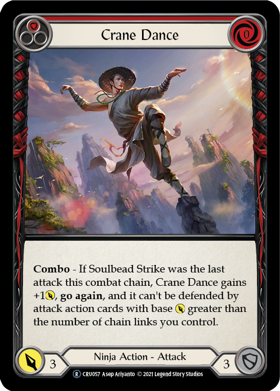 Crane Dance (Red) [U-CRU057] (Crucible of War Unlimited) Unlimited Rainbow Foil