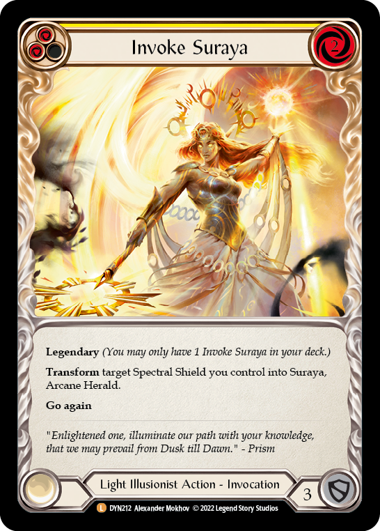 Invoke Suraya // Suraya, Archangel of Knowledge [DYN212] (Dynasty) Rainbow Foil