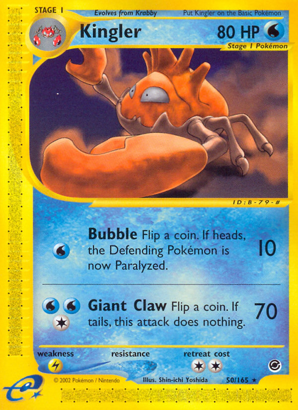 Kingler (50/165) [Expedition: E-Card Base Set]