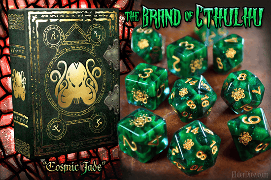 Elder Dice - Brand of Cthulhu Dice - Cosmic Jade Polyhedral Dice (10ct)