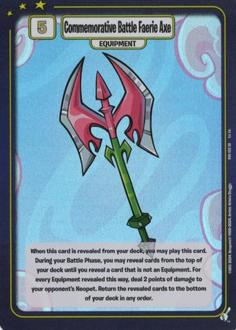 Commemorative Battle Faerie Axe - Defenders of Neopia - 1st Edition