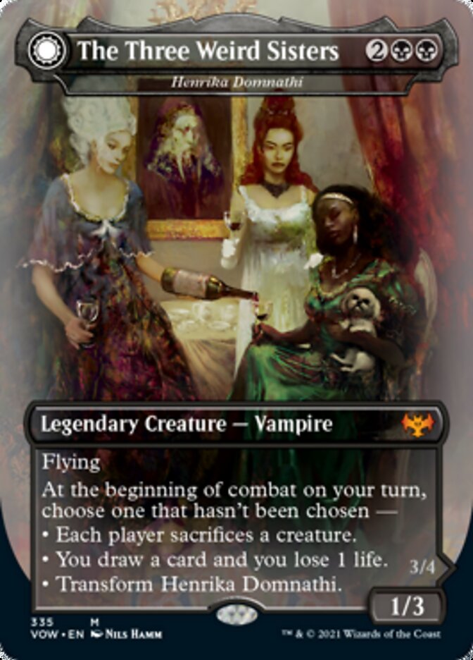 The Three Weird Sisters // Fiends of Darkest Night - Henrika Domnathi // Henrika, Infernal Seer [Innistrad: Crimson Vow]