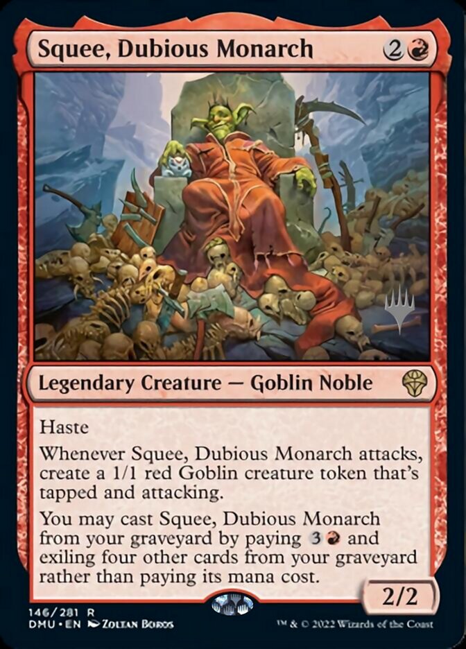 Squee, Dubious Monarch (Promo Pack) [Dominaria United Promo Pack]