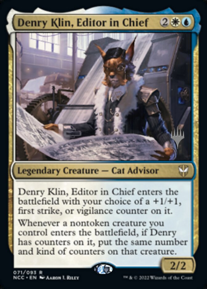 Denry Klin, Editor in Chief (Promo Pack) [Streets of New Capenna Commander Promo Pack]