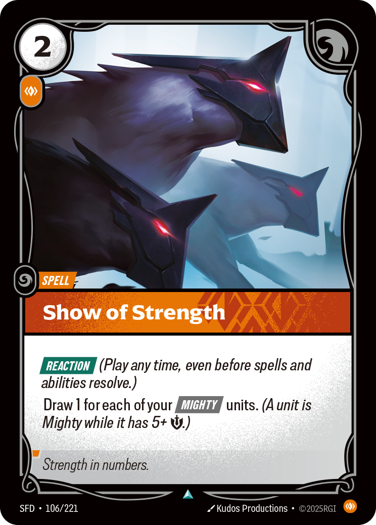 front of card Show of Strength [Spiritforged] 106/221