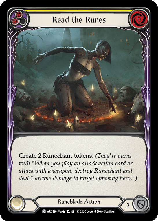 Read the Runes (Yellow) [U-ARC110] (Arcane Rising Unlimited) Unlimited Normal
