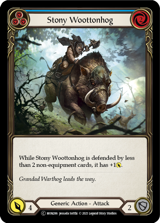 Stony Woottonhog (Blue) [U-MON286-RF] (Monarch Unlimited) Unlimited Rainbow Foil