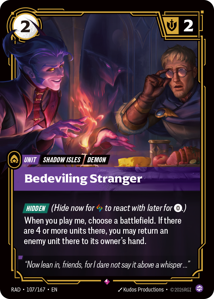 front of card Bedeviling Stranger [Radiance] 107/167