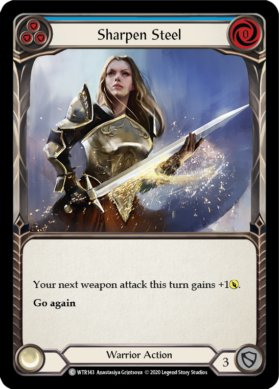 Sharpen Steel (Blue) [U-WTR143] (Welcome to Rathe Unlimited) Unlimited Rainbow Foil