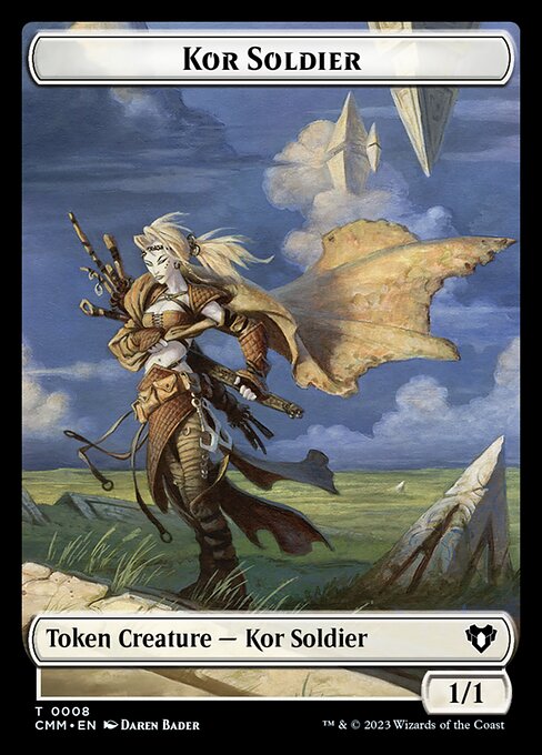 Thopter // Kor Soldier Double-Sided Token [Commander Masters Tokens]