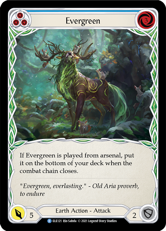 Evergreen (Blue) [ELE121] (Tales of Aria) 1st Edition Rainbow Foil