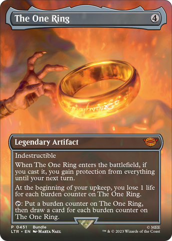 The One Ring (Bundle Promo Borderless Alternate Art) [The Lord of the Rings: Tales of Middle-Earth]