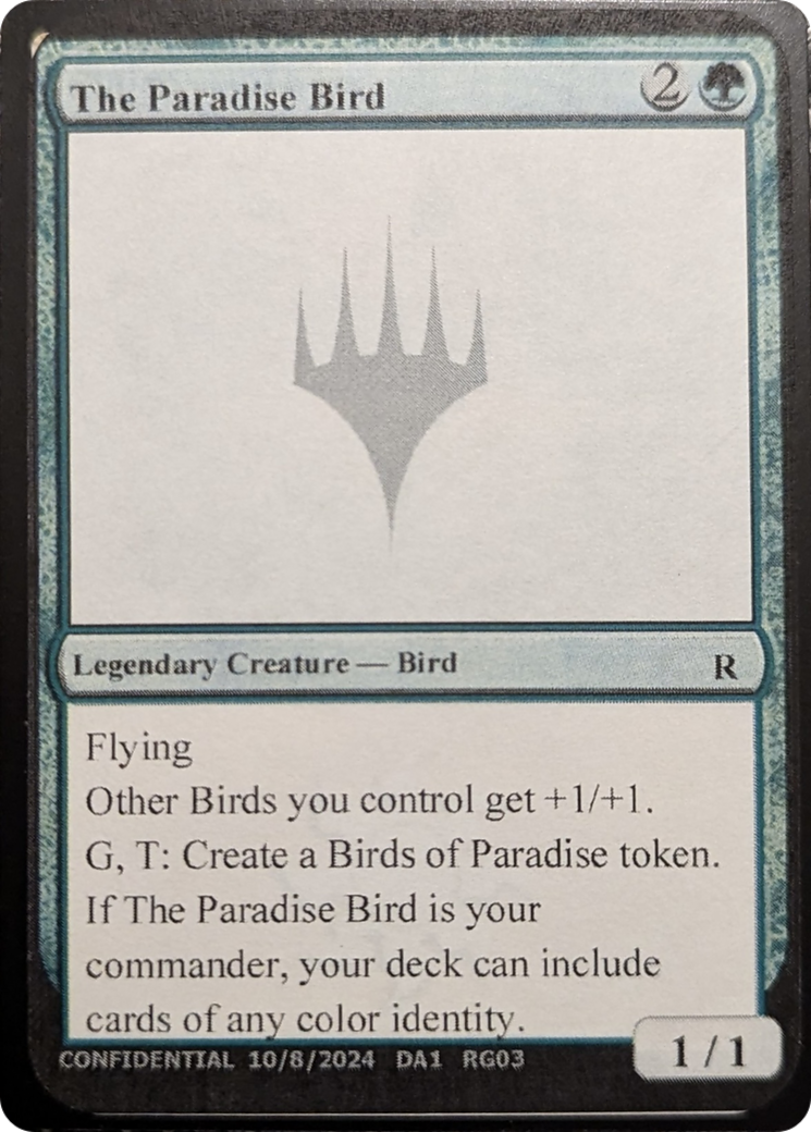The Paradise Bird [Unknown Event Promo Sticker Cards]