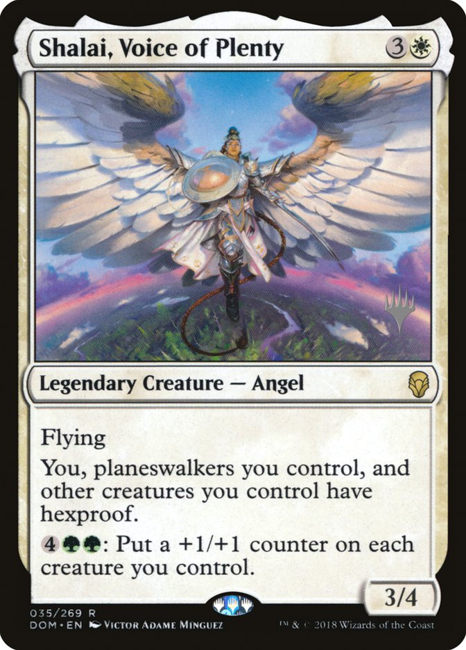 Shalai, Voice of Plenty (Promo Pack) [Dominaria Promo Pack]